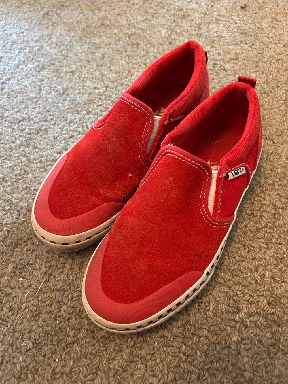 Vans Kids Slip-On Sneakers in Red